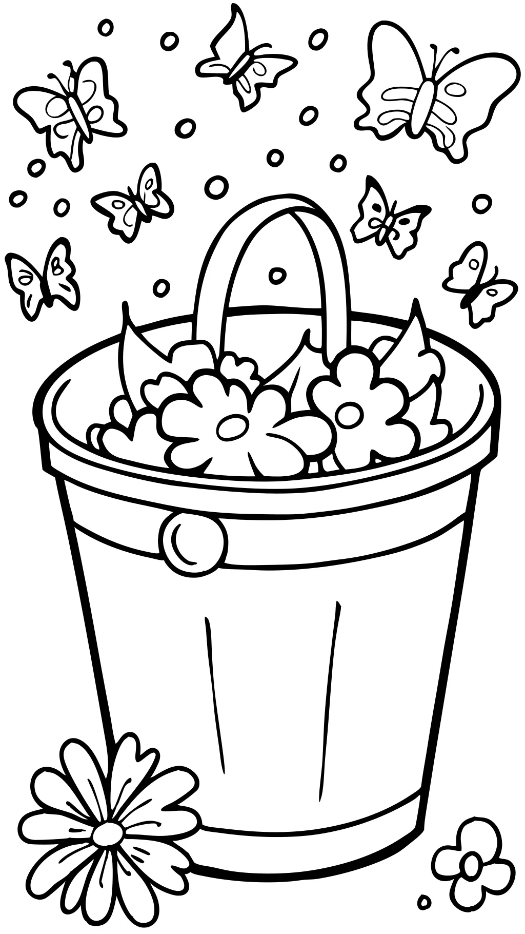 bucket coloring pages